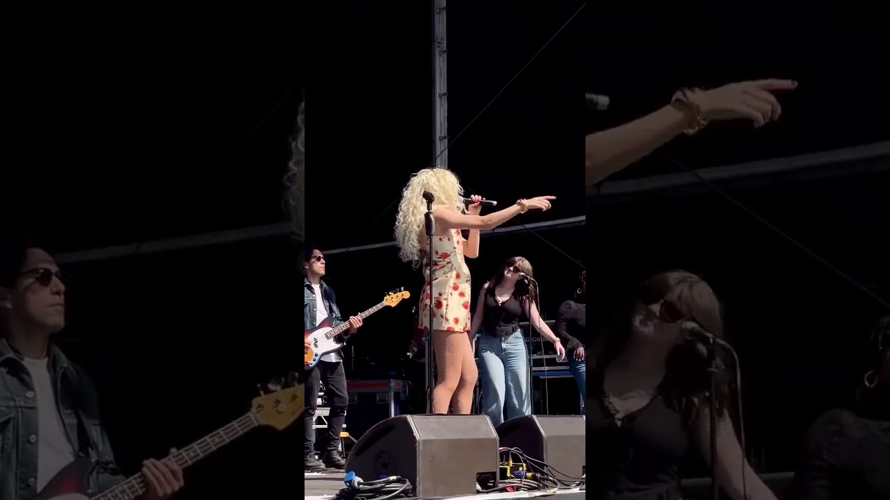 Pixie Lott performing 