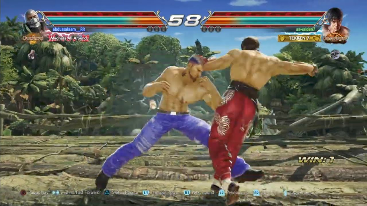 VS Law (aa-raiden7) 2, DESTROYER, 3-2, TEKKEN 7, Online Rank Match