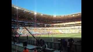 Diego Maradona inside Soccer City, Johannesburg