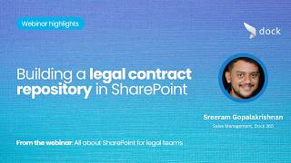 Webinar Highlights - Building a Legal Contract Repository in SharePoint