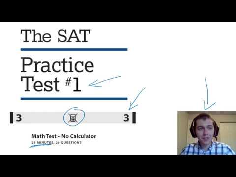 New SAT Practice Test 1, Section 3 - No Calculator Math - YouTube