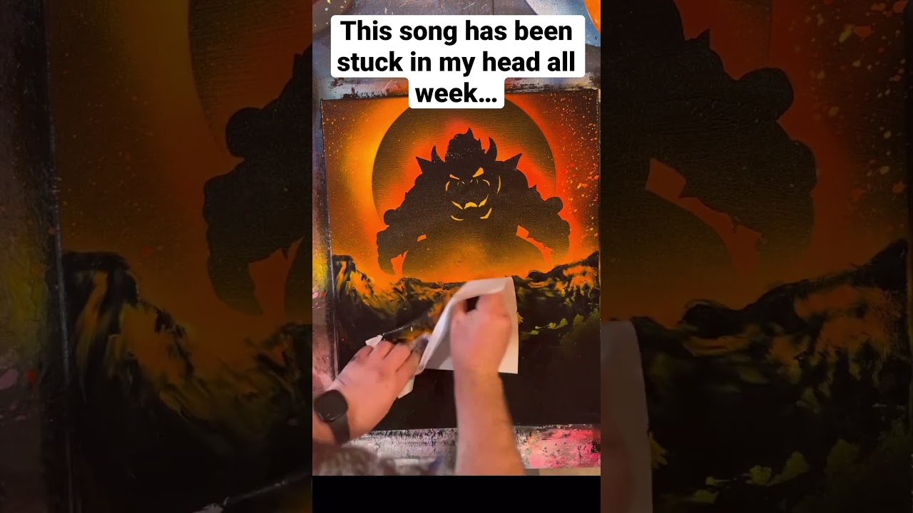 Bowsette - She’s in another castle - Spray Paint Art 