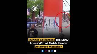 Runner Celebrates Too Early Loses Win at Finish Line in Delaware Marathon