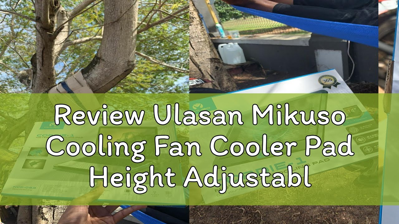 Review Ulasan Mikuso Cooling Fan Cooler Pad Height Adjustable Kipas Notebook Laptop Stand for Home