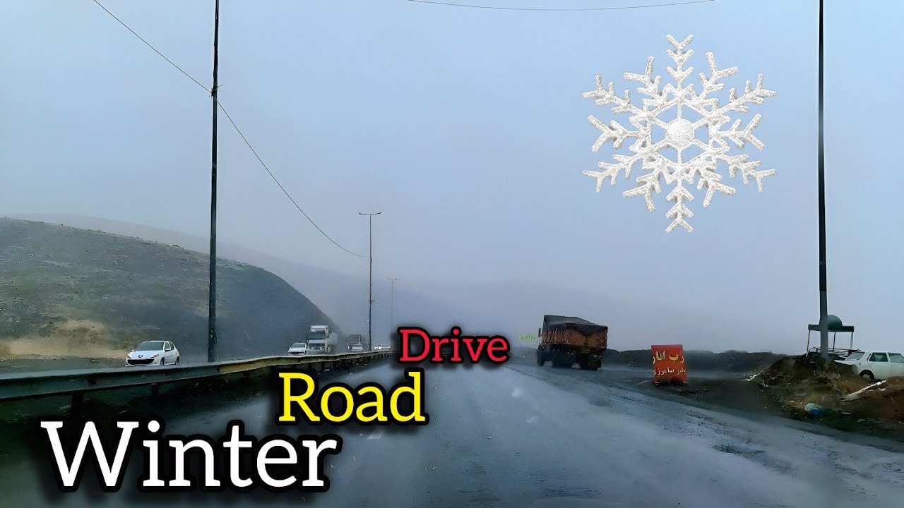 Winter Road Drive — Cold Clear Weather & Frozen Gas Cloud Scenery