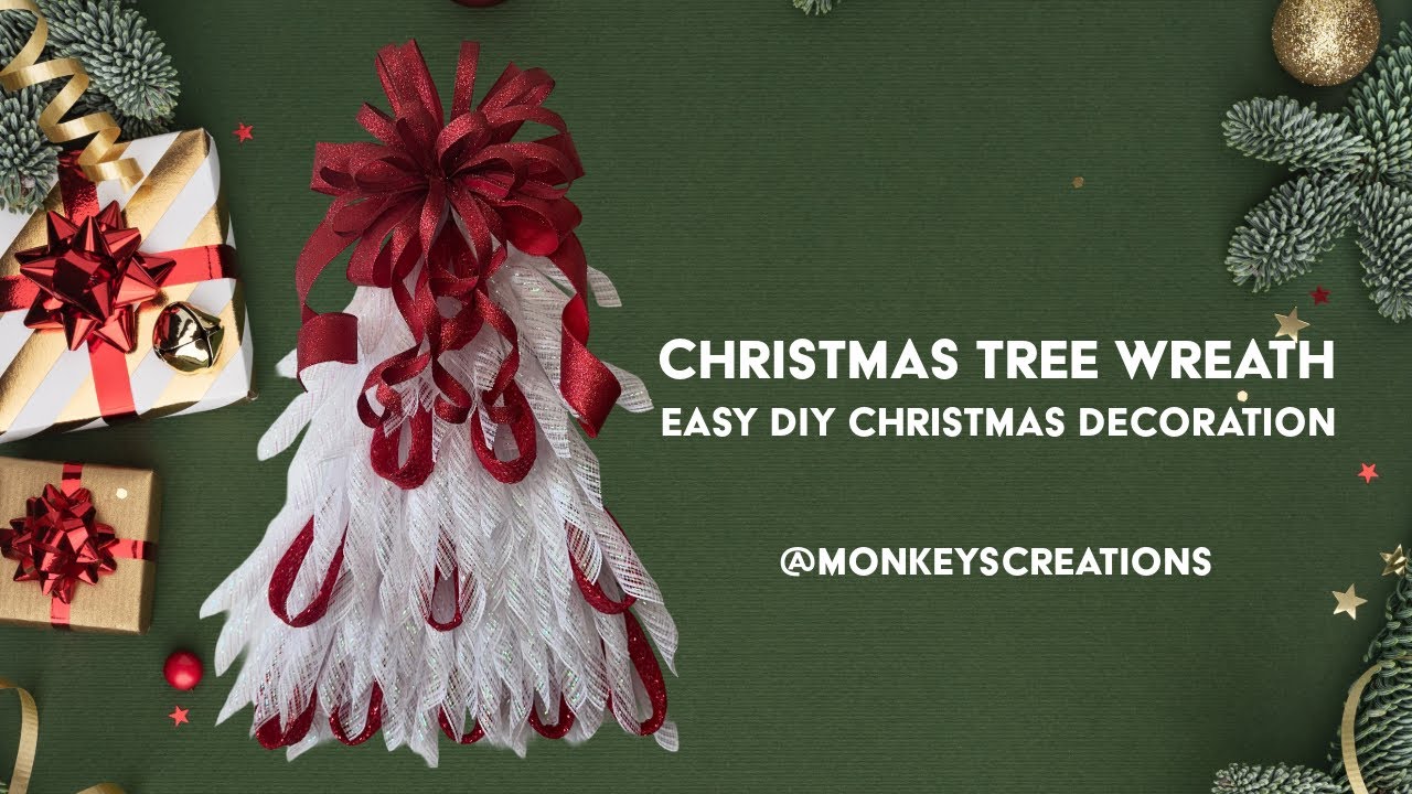 How to Make a Christmas Tree Wreath 