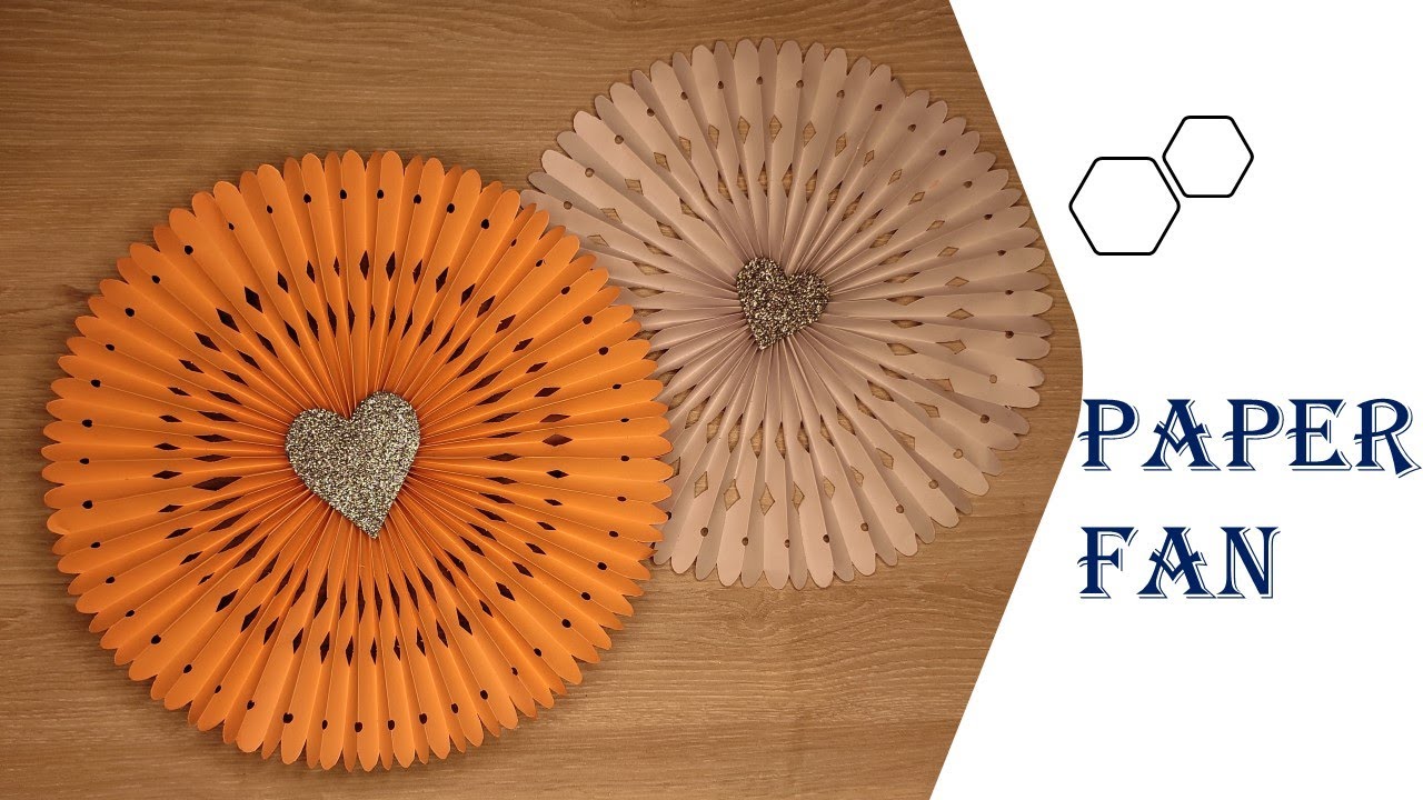 How to make easy paper fan | DIY origami paper fan | Paper rosettes |Paper fan design for decoration