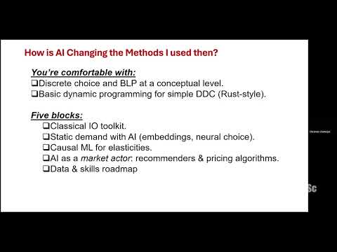 Reflections on AI and Methodological Innovation in Empirical IO by Chirantan Chatterjee