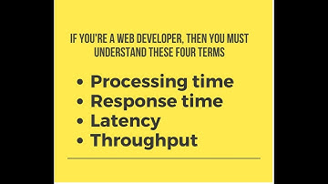 Latency | Response Time | Processing Time | Throughput