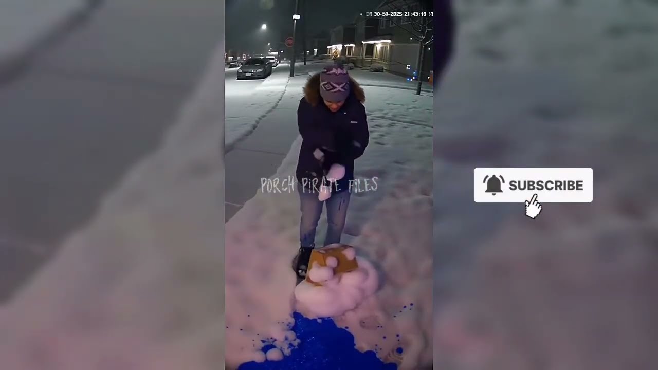 PORCH PIRATES GET INSTANT KARMA CAUGHT ON CAMERA