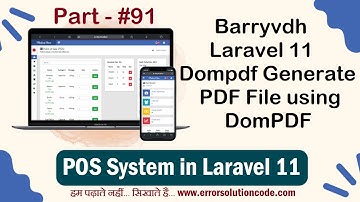 Barryvdh Laravel 11 Dompdf Generate PDF File using DomPDF