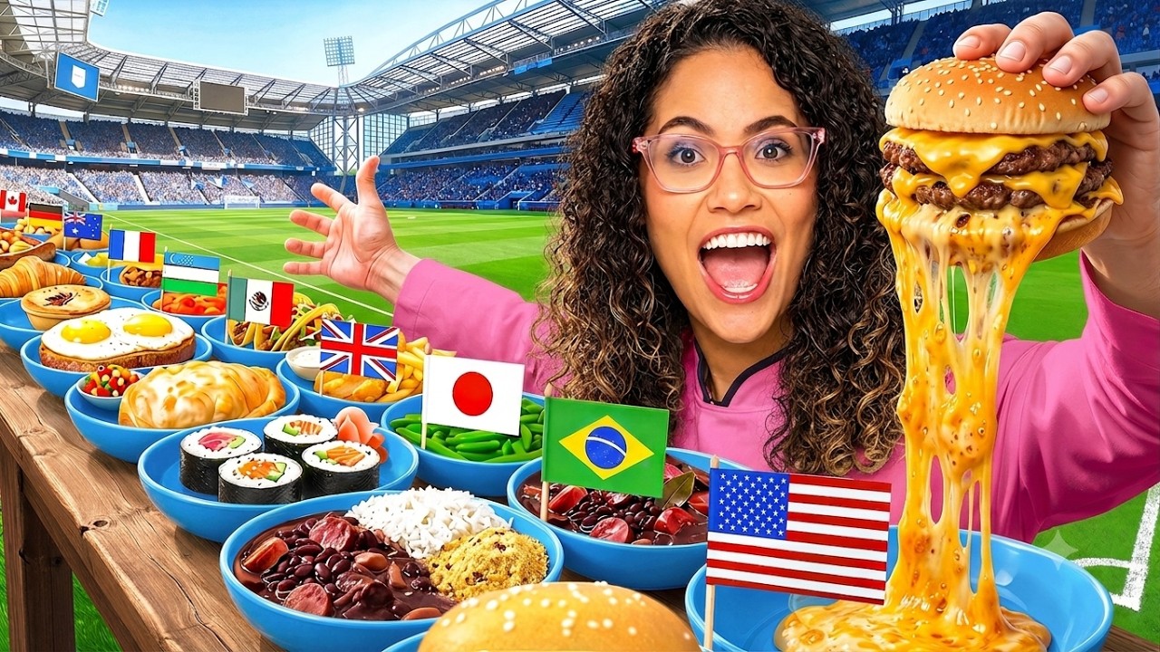 24 HORAS COMENDO AS COMIDAS DOS PAÍSES DA COPA DO MUNDO