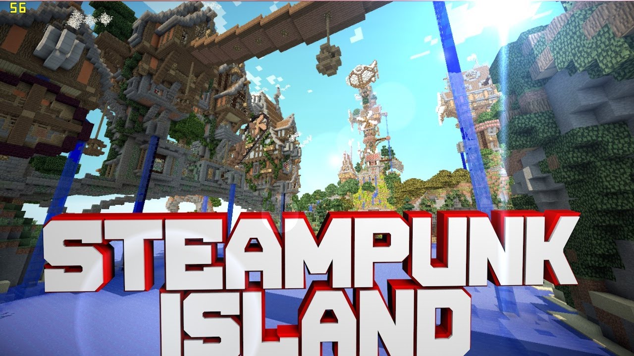 Minecraft PE Steampunk Island [DOWNLOAD] - YouTube