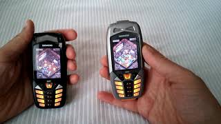 Celebrity Siemens M65. Already vintage. 2 mobile phones. Played Stack Attack. SHARP SH-02E. Profile
