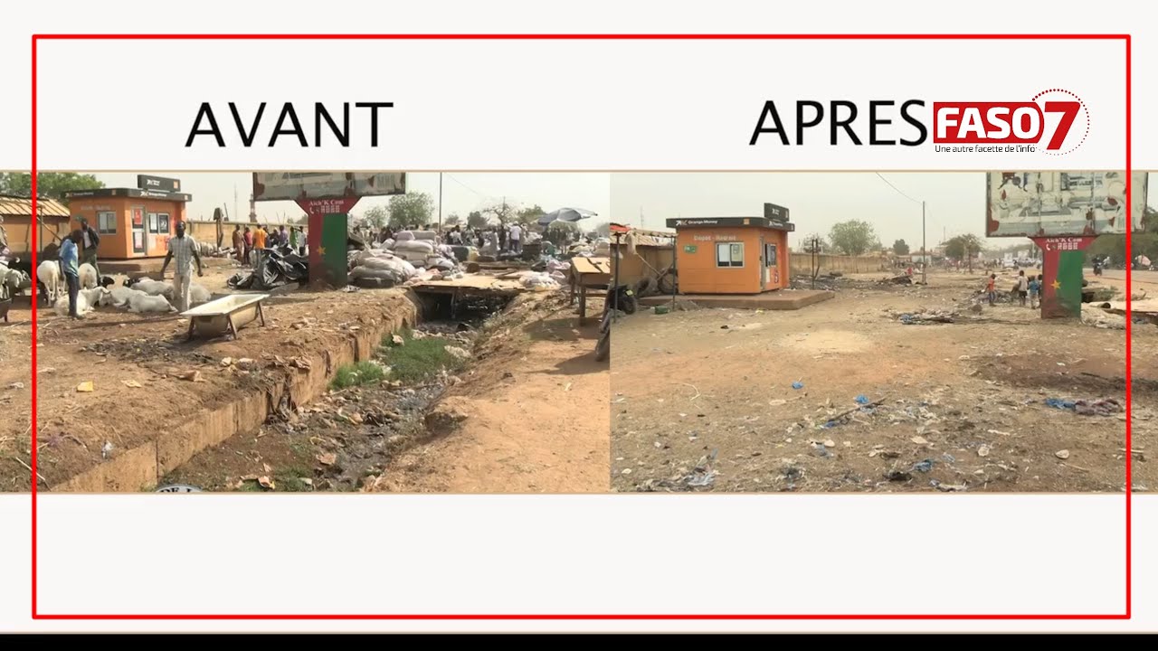 La Brigade laabal en opération d’assainissement des abords du marché à bétail de Tanghin