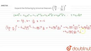 Expand the following by binomial theorem: `((2x)/3-3/(2x))^6`