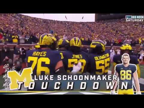 JJ McCarthy 10 Yard Touchdown Pass to Luke Schoonmaker | Maryland vs Michigan