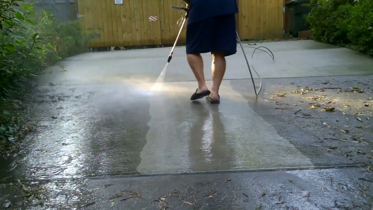Pressure Washing my Concrete Driveway Timelapse YouTube