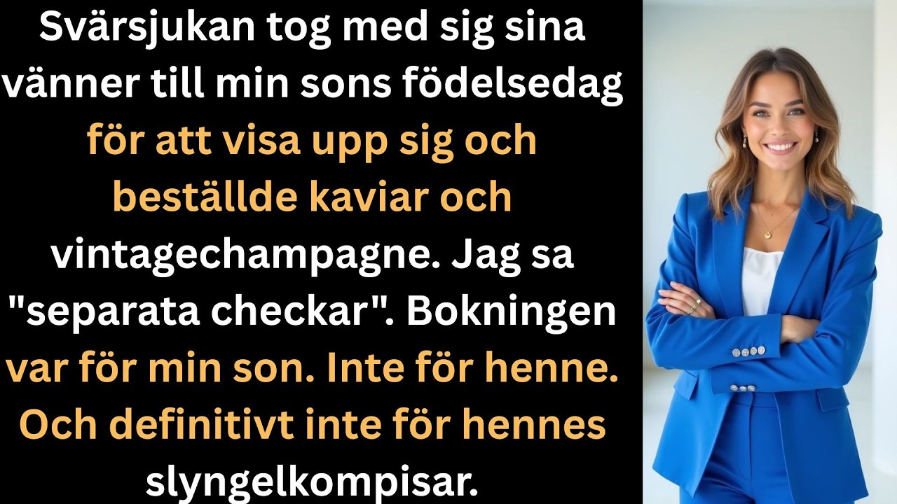 Min svägerska kraschade min sons VIPmiddag för att beställa kaviar och champagne Jag sa Separata not