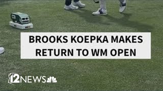 Brooks Koepka tees off at WM Phoenix Open