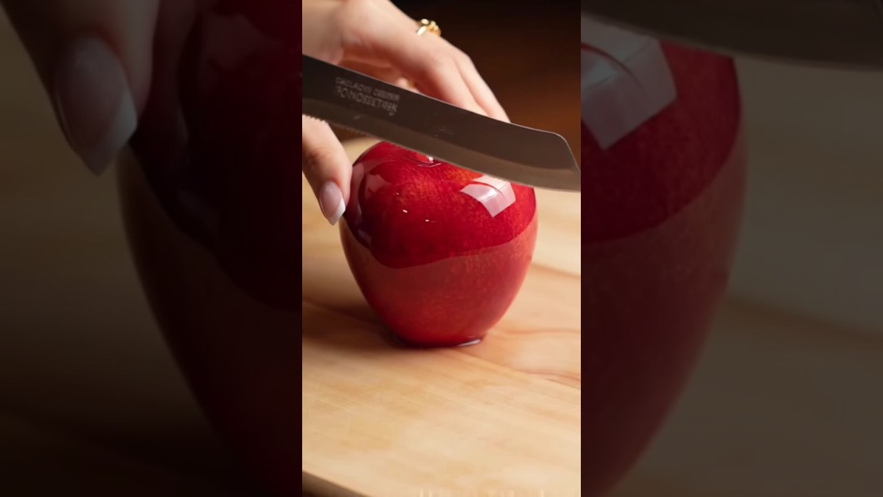 ASMR Apple 🍎 cutting video 