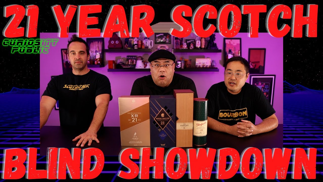 21 Year old Scotch Blind Challenge | Blend vs. Single Malt | Curiosity Public | #best21yearscotch