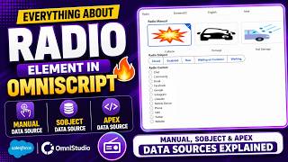 OS103: Everything about Radio Element in OmniScript 🔥 Manual, SObject & Apex Data Sources Explained