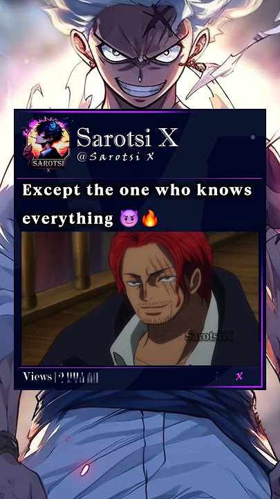 Shanks already knows everything #shanks #nika #luffy #gear5 #onepiece