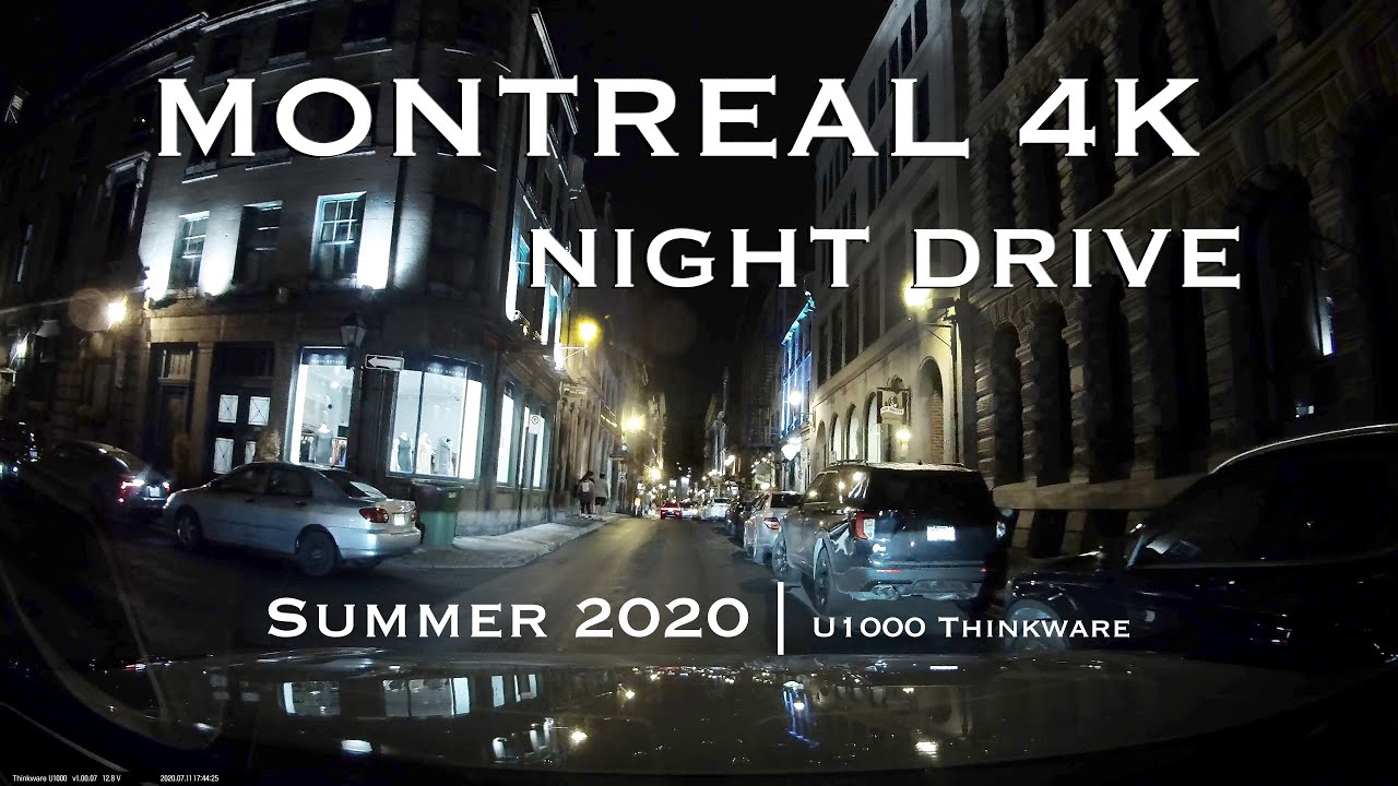 Montreal 4K Night Drive Summer 2020