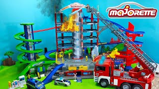 Hot Wheels Action mit der Majorette Super City Garage | Fire Truck &amp; Police Toys