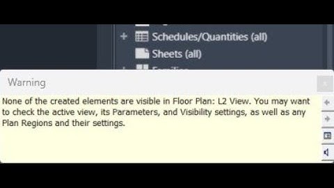 None of the created elements are visible in Floor Plan