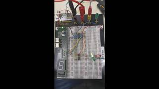 Compteur 74LS161 4 bits cascadé en 8 bits