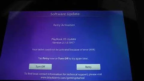 playbook 404 error activation problem