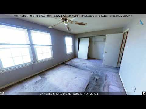 947 Lake Shore Drive, Bowie, MD home video tour