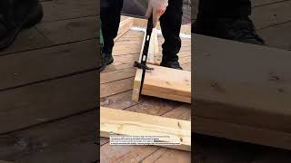 Precision Framing Nail Trick for Perfect Joist Alignment 🔨 #Carpentry #Framing #DIY