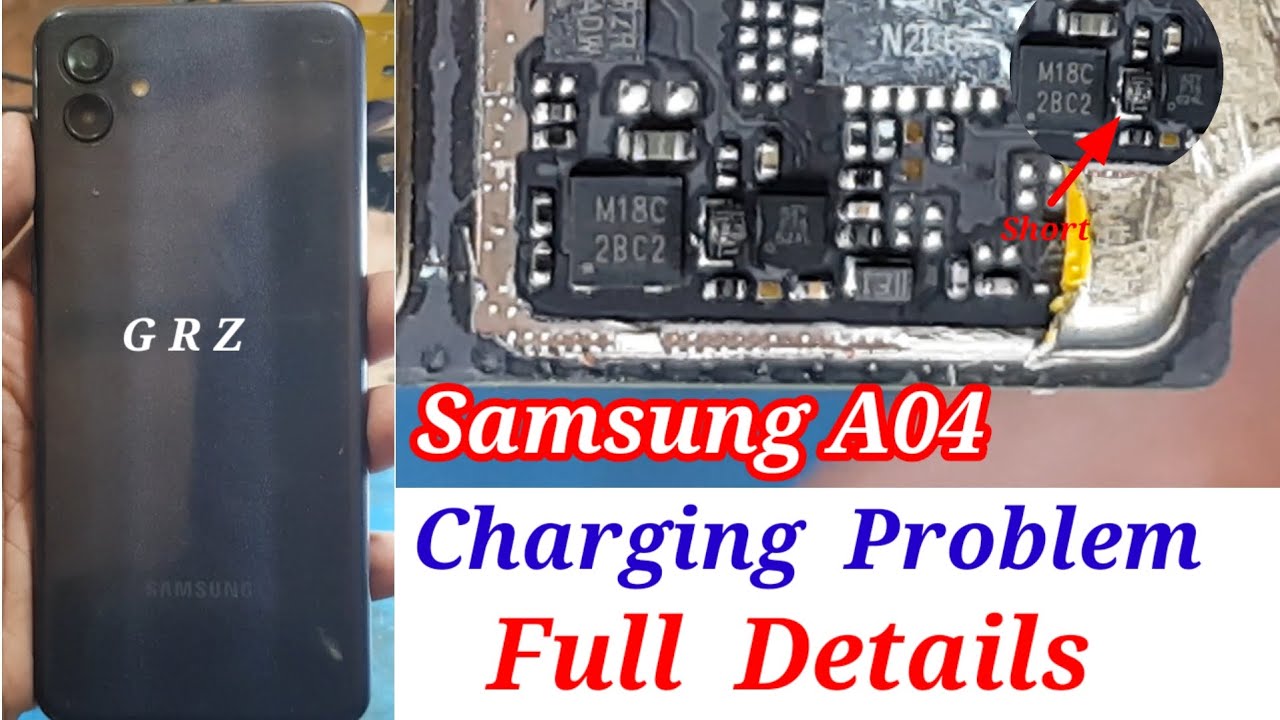 Samsung A04 Charging Problem Fixed Charging  not Showing After ON mobile.