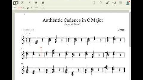 Authentic Cadence Examples