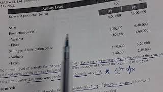 ICMAI STUDY MATERIAL | CMA INTER | COST ACCOUNTING TECHNIQUES | ILLUSTRATION NO - 1