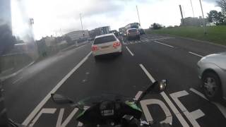 Motorcycle near miss