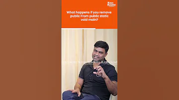 What Happens If Public Is Removed From Public Static Void Main 