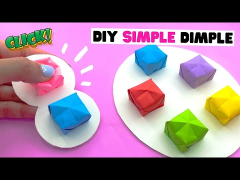 How to make NO TAPE origami diy SIMPLE DIMPLE [diy fidget toys, diy pop it]