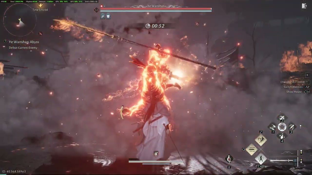Where Winds Meet - Ye Wanshan, Boss Fight No Damage (Trial Abyss) Nameless Sword