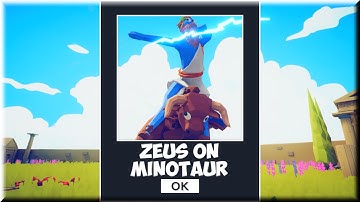 Zeus Rides On Minotaur vs Every Unit(Same Price) - TABS MODS GAMEPLAY