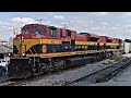 Locomotoras KCS 4213,4217,🚂🔥 Llevando el pesado 273, Línea F Estación Río bravo, Tamaulipas