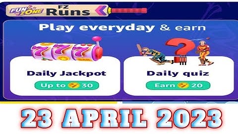 Amazon Funzone Everyday Runs Quiz Answers Today| 23 APRIL 2023|  @dailyquiztime #amazonquiz