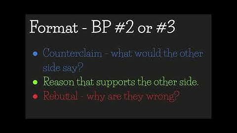 Counter claim with rebuttal