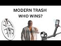XP DEUS II HF2 COIL VS NOKTA TRIPLE SCORE LG 24 COIL MODERN TRASH