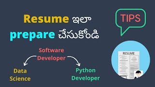 Data Scientist Freshers Resume || Data Science in Telugu || How to prepare resume in Telugu