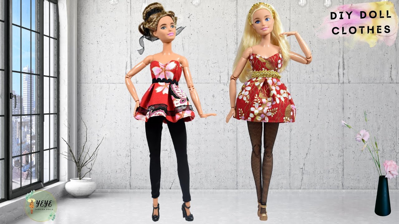 Vestido corto forma corazón sin tirantes para Barbie 💝ROPA PARA MUÑECA😊DIY#36 #barbie #barbieclothes