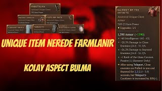 Diablo 4 - İstediğiniz Unique Itemi Farmlama ve Aspect Bulma Rehberi